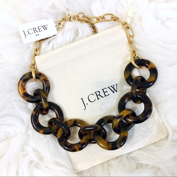 J. Crew Lucite Tortoise Link Necklace - Picture 3 of 5